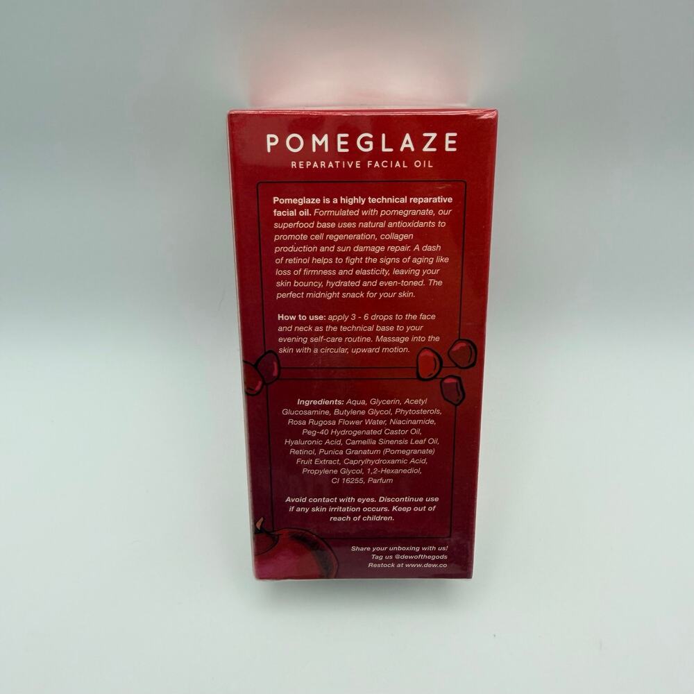 Dew of the Gods Pomeglaze Pomegranate Retinol Facial Oil NIB - Picture 4 of 6